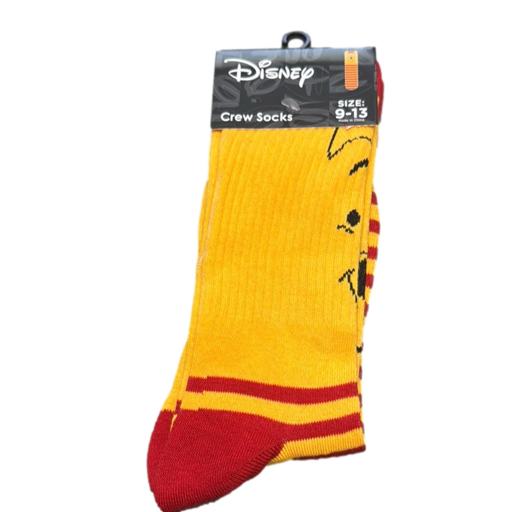 Disney Winnie The Pooh Casual Socks Yellow Red Vibrant Design NWT